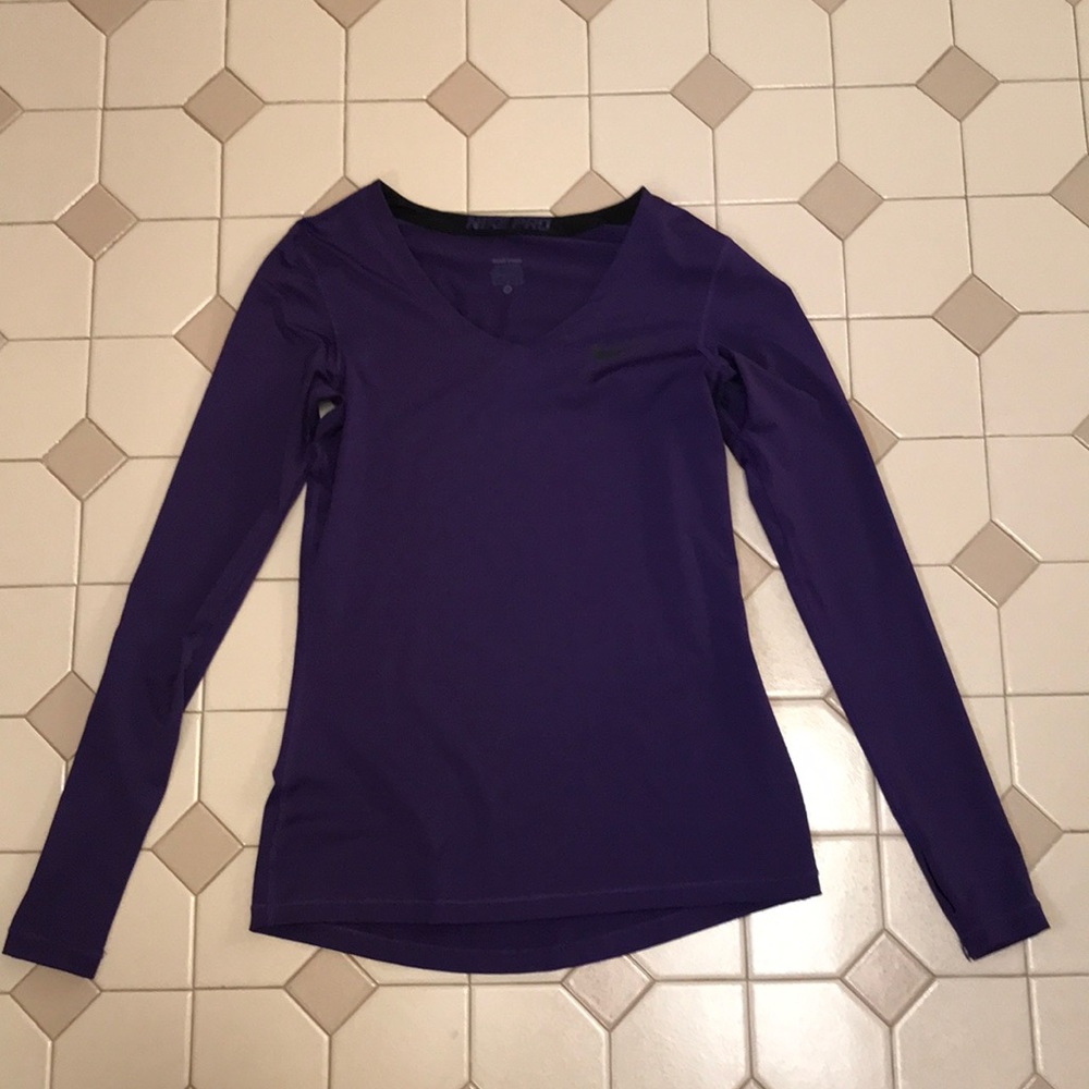 Nike Pro Purple Long Sleeve